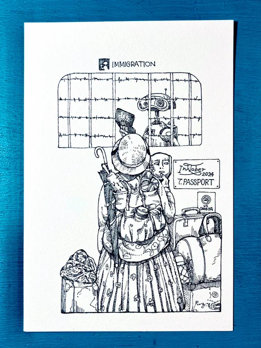 inktober
7. パスポート

#Inktober #inktober2024 