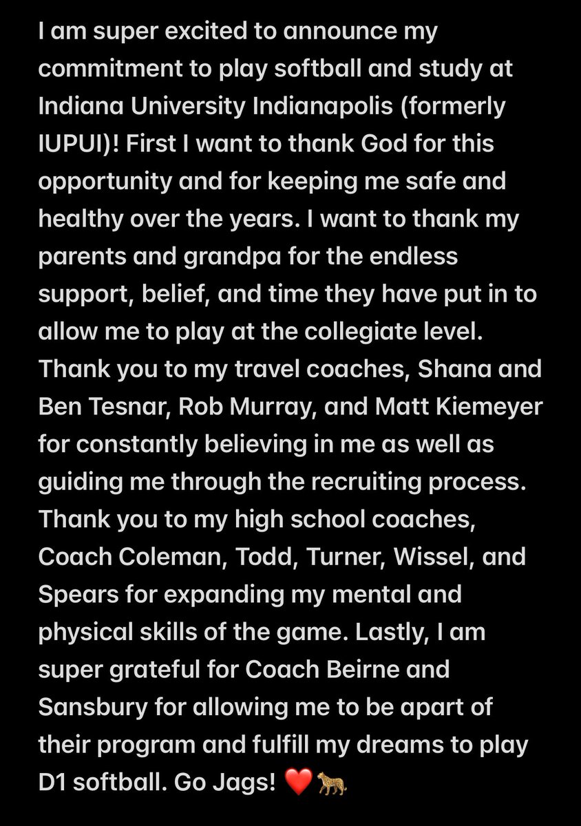 COMMITTED❤️🐆 <a href="/IUINDY_SBALL/">IU Indy Softball</a> <a href="/Beirne_10/">Elisabeth Beirne</a> <a href="/CoachMandy13/">Mandy Sansbury🥎</a> <a href="/DukesMidwest/">Lady Dukes 18U National - Kiemeyer/Tesnar</a> <a href="/Shockwaves2024/">Lady Dukes Tesnar/Kiemeyer</a> <a href="/CenterGroveSB/">CG Trojan Softball</a>