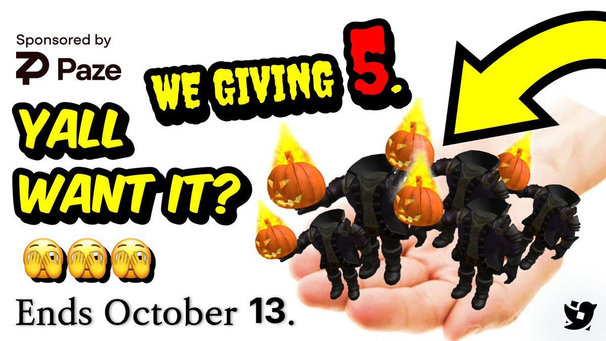 RTC (@roblox_rtc) on Twitter photo πππ»π»π΄βοΈ Whats good roblox rtc nation?? My name is paze we doing 5 HEADLESS HORSEMAN GIVEAWAYS. This is our biggest giveaway yet
β€οΈ like da tweet
β»οΈ retweet da tweet
π¦ follow us <a href="/Roblox_RTC/">RTC</a>
π¨βπ©βπ§tell ur family u love them (optional)
HAVE FUN!!!! Im going bankrupt bruhh ππ πππ»π»π΄βοΈ Whats good roblox rtc nation?? My name is paze we doing 5 HEADLESS HORSEMAN GIVEAWAYS. This is our biggest giveaway yet
β€οΈ like da tweet
β»οΈ retweet da tweet
π¦ follow us <a href="/Roblox_RTC/">RTC</a>
π¨βπ©βπ§tell ur family u love them (optional)
HAVE FUN!!!! Im going bankrupt bruhh ππ