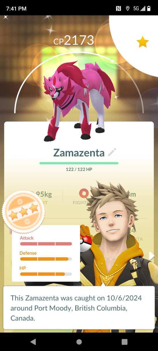 Finally, after what seemed like a million raid, lol . . . I've caught my shiny pinky! ✨✨✨ #PokemonGo #Shiny #Pokemon #GottaCatchEmAll #Zamazenta