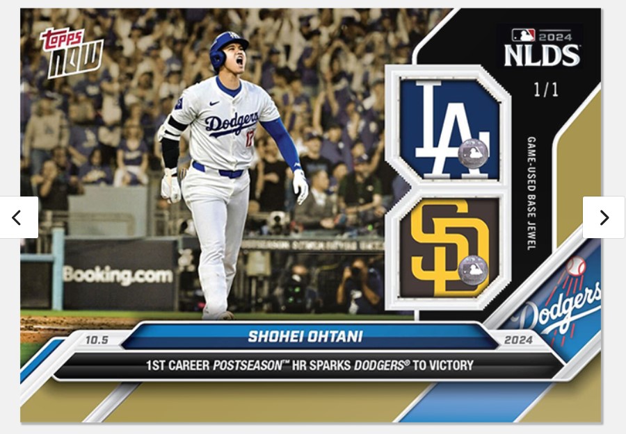 Aki в X: „大谷翔平ポストシーズン初ホームランTopps Now出て