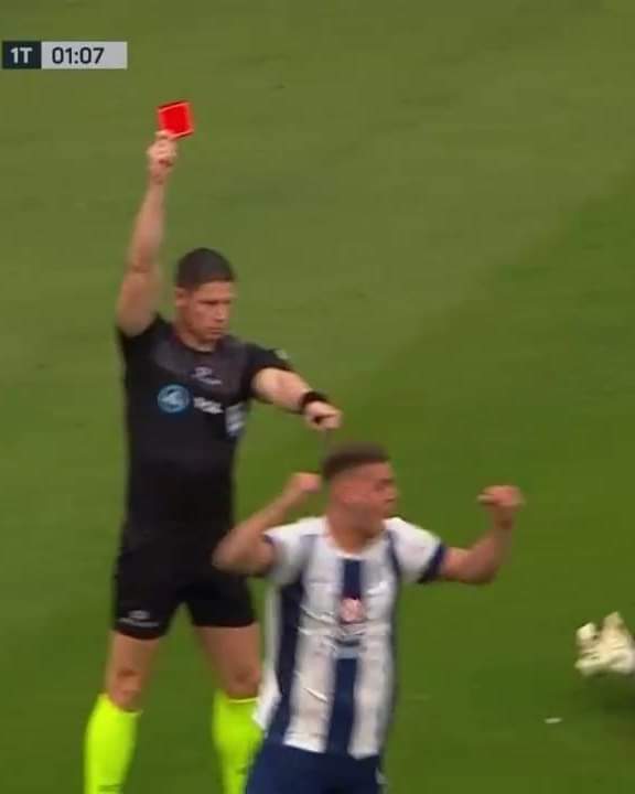 No entiendo como un profesional puede festejar una expulsión como un gol !!  Con este festejo demostraste que estabas bien cagado.!! Muerto hdrmp