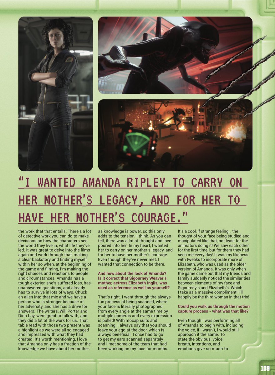 KeziaBuzz's tweet image. 1. Today marks 10 years since the release of Alien Isolation 👽 💚 
Playing Amanda &amp;amp; the whole process of creating this epic game was legitimately one of the most rewarding experiences in my professional career…