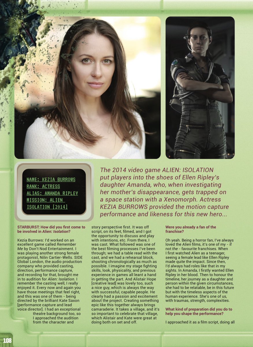 KeziaBuzz's tweet image. 1. Today marks 10 years since the release of Alien Isolation 👽 💚 
Playing Amanda &amp;amp; the whole process of creating this epic game was legitimately one of the most rewarding experiences in my professional career…