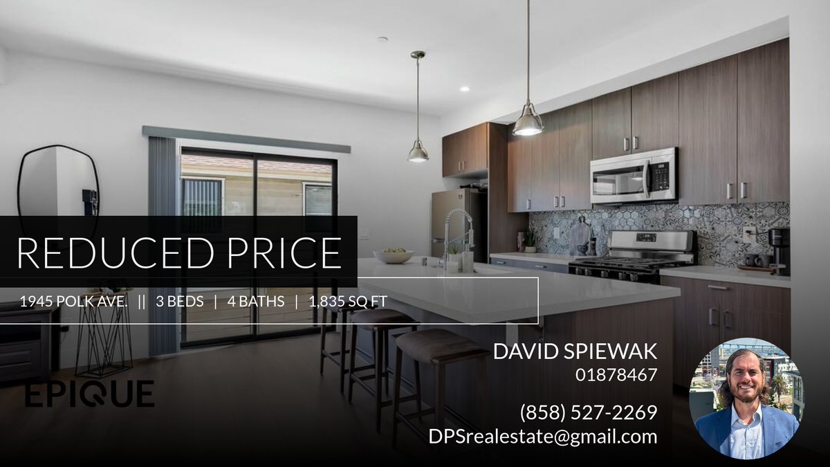DavidSpiewak's tweet photo. 📍 Reduced Price 📍 This recently reduced home at 1945 Polk Ave. in San Diego won't last long, so, don't wait to set up a showing! Reach out here or at (858) 527-2269 for more information! https://t.co/OP8YRaPVTS https://t.co/rc33WBSIw9