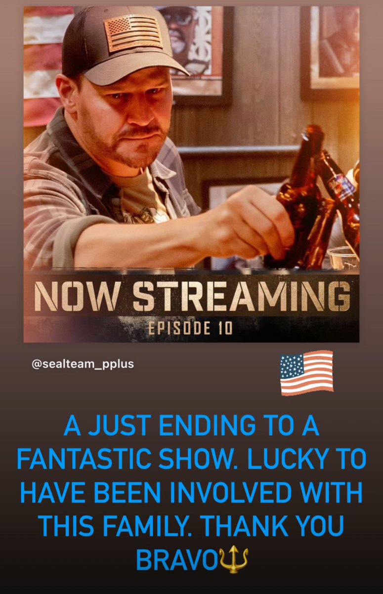 imTravisJames's tweet photo. Happy finale to @SEALTeam_pplus 🦭🔱🇺🇸 so much respect for this show and what it stands for. Long live Bravo!!
#sealteam #ParamountPlus https://t.co/JiUqfiBGzW