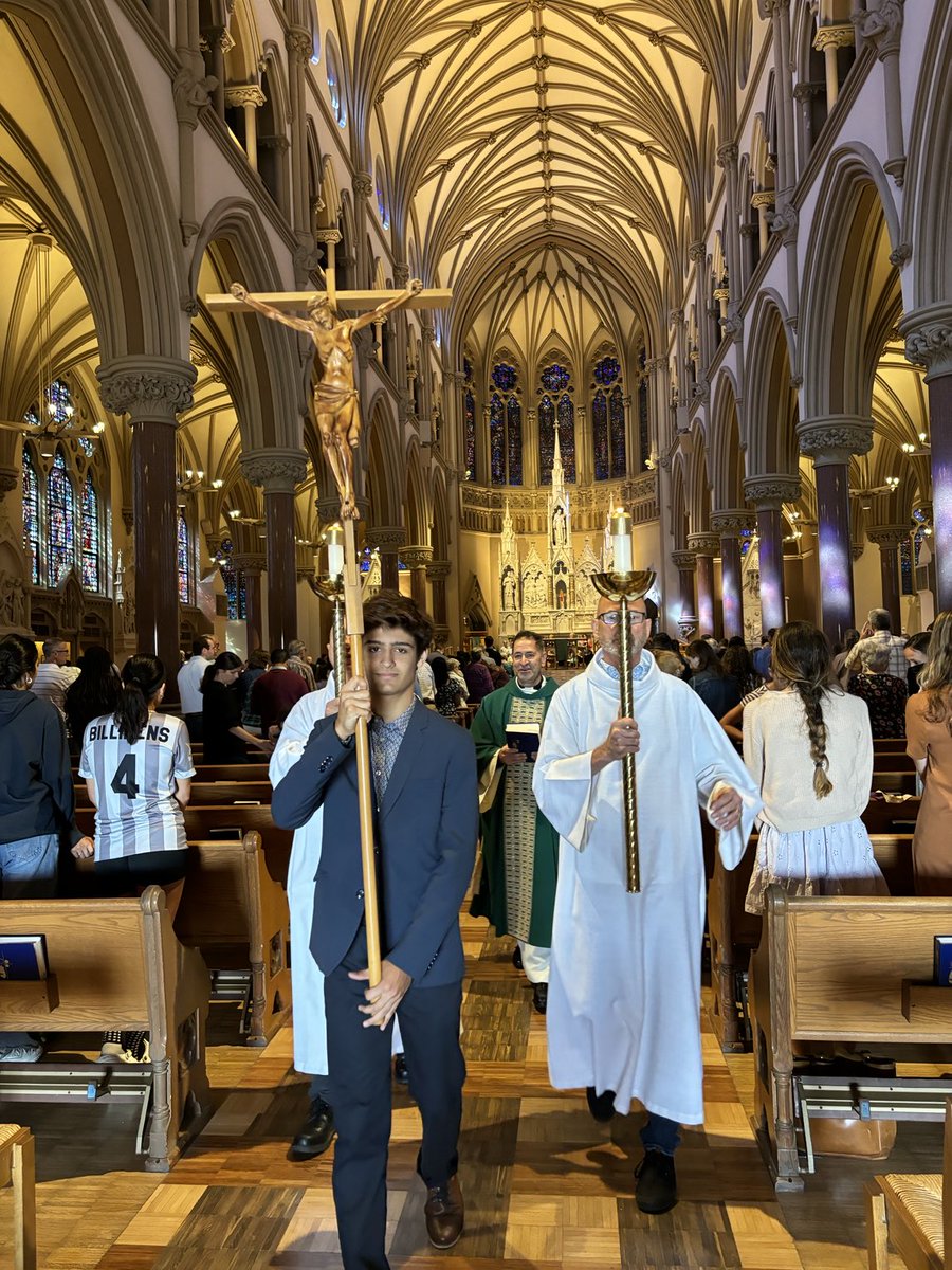 FrTimSJ's tweet photo. A joyous celebration ⁦@CollegeChrchSTL⁩ today! https://t.co/ShFzerck5u