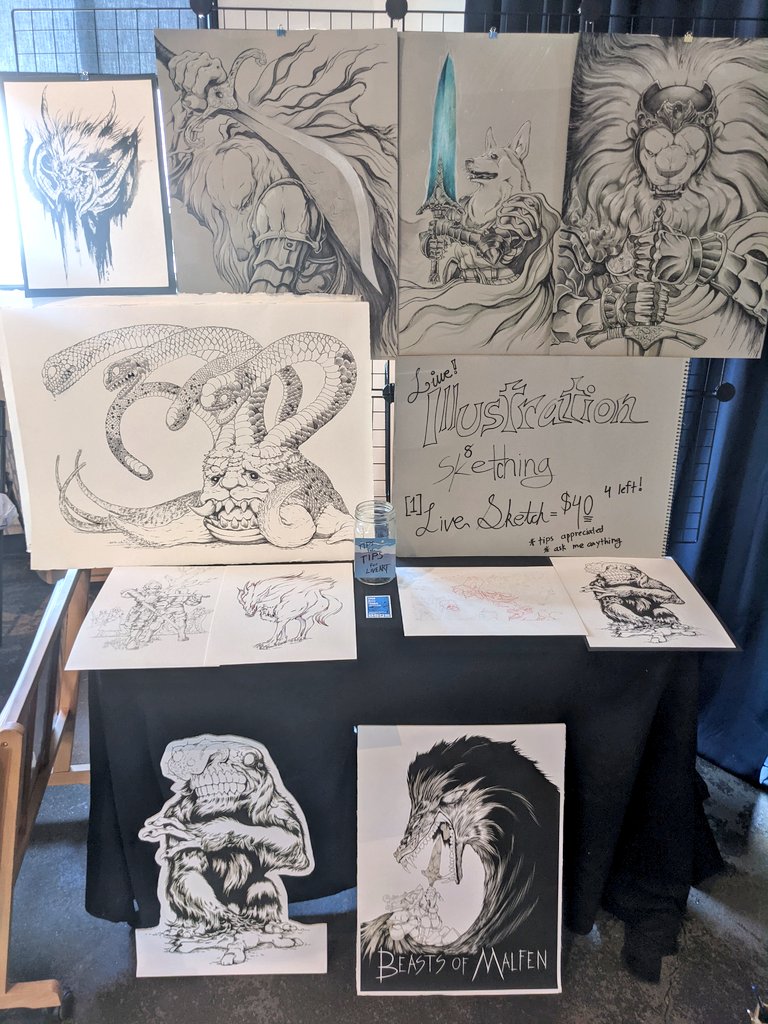 Some live sketches from today's art show. Artwalk LA at the brewery artists lofts. 