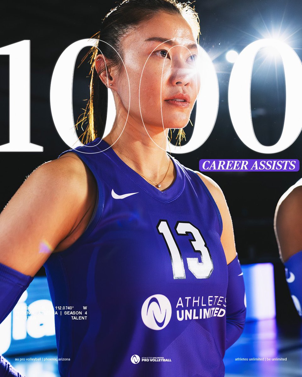AUProSports's tweet photo. Nootsara 🔥

second player in league history to reach this milestone!

#AUProVB https://t.co/O4ffGpvjAE