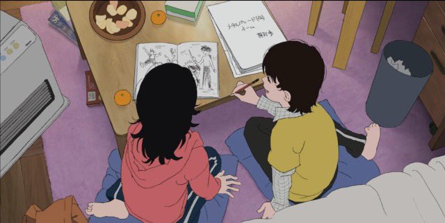 Carlos_Film's tweet photo. The wonderful Japanese animated film LOOK BACK is playing in theaters right now. It’s a story about 2 young aspiring mangakas and how their bond enriches their artistic creation. It’s animated with a dreamlike luminosity that pairs perfectly with the story’s heightened emotions. https://t.co/0tVvmzRhTw