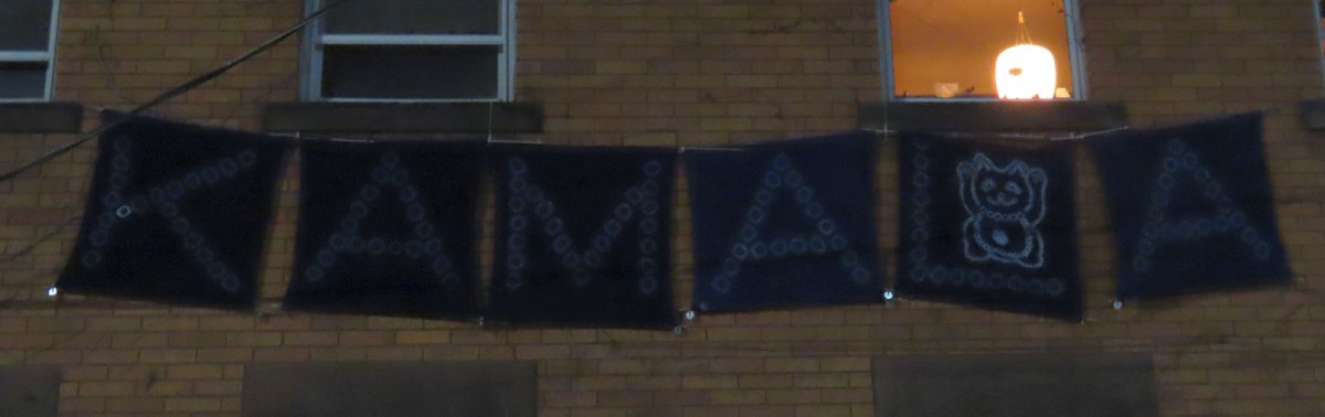 TommycTonmi's tweet photo. My October (Columbus Day) Surprise.  My Kamala banner for all to admire as the parade passes by. #KamalaHarris https://t.co/yCZAYQHhhU