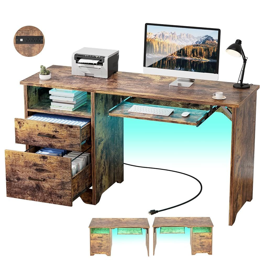 FatKidDeals's tweet photo. Rustic Office Desk with LED Light &amp; Storage for $90.00, reg $179.99!
-- Use Promo Code 5099UJUK
Buy via Amazon -->
https://t.co/wSJSdq2Sgj https://t.co/aqS5LdVYb2
