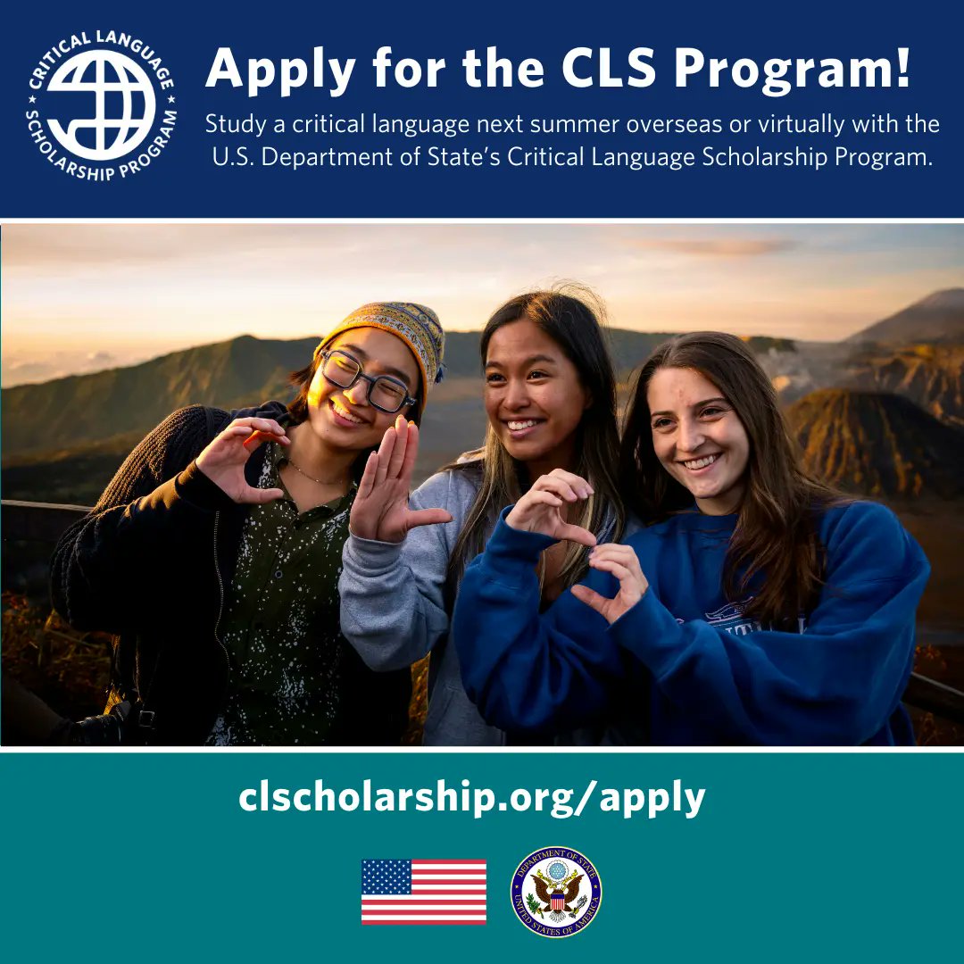 scholarships (@nso_umd) on Twitter photo Want to study a critical language abroad during summer 2025? <a href="/CLSscholarship/">CLS Program</a> is open! Sign up for an info session: scholarships.umd.edu/info-sessions Want to study a critical language abroad during summer 2025? <a href="/CLSscholarship/">CLS Program</a> is open! Sign up for an info session: scholarships.umd.edu/info-sessions