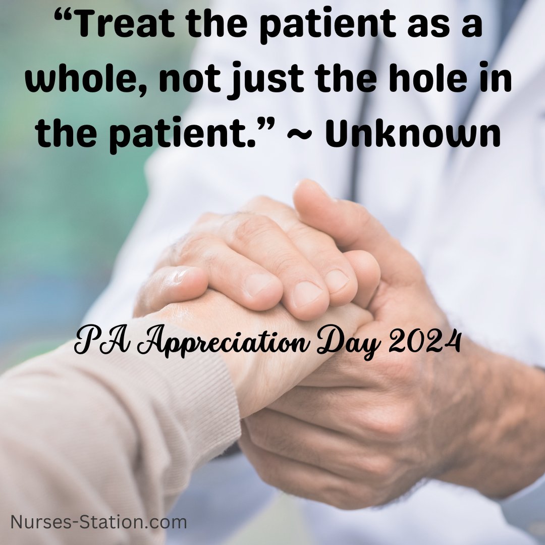 Thanks to all the Physician's Assistants for their care of patients. You are an essential component of our healthcare system. #PAweek #PAsGoBeyond #healthcareheroes #patientcare