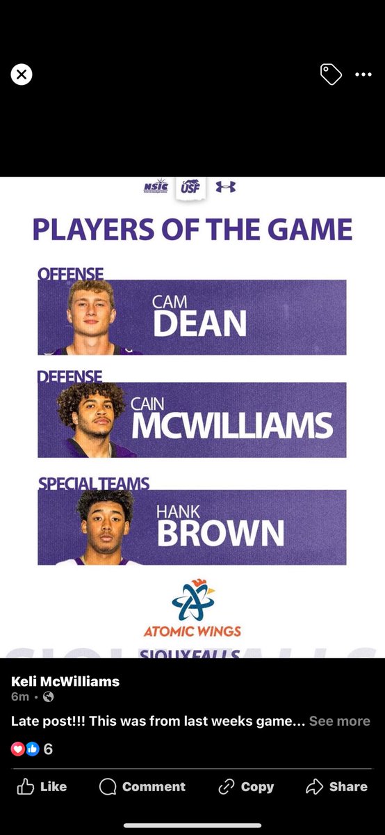 2021 Dubuque Senior grad <a href="/cain_mcwilliams/">Cain McWilliams</a>  (DB) <a href="/USFCougarsFB/">USF Football</a> 

<a href="/seniorramsfball/">DJ Moore</a>