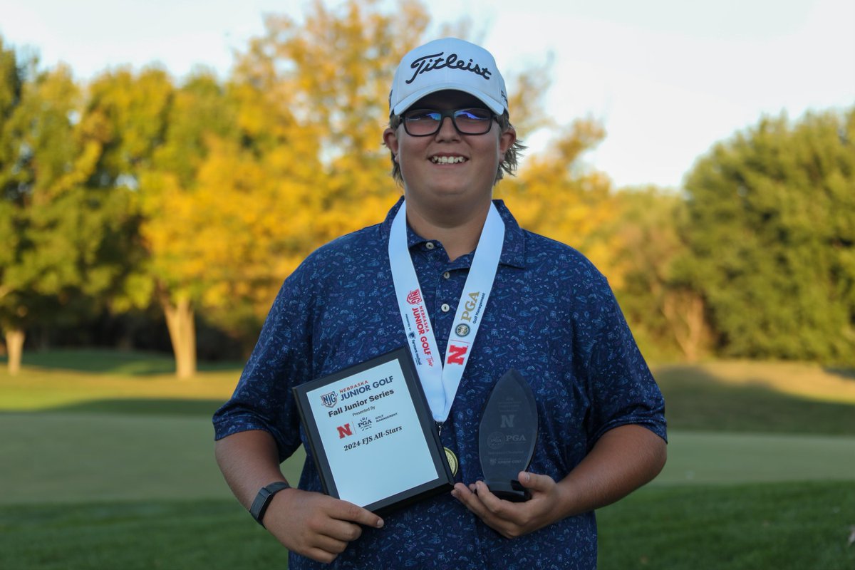 NebJuniorGolf's tweet photo. The lone player under par 🔥 

Lincoln’s Miles Elgert fires a 71 (-1) to win the individual division at today’s Fall Junior Series event, presented by @UNLPGM!

Team Bolts (Frankie Dawson, Leo Lamounier & Henry Stempson) won the team event with a total score of +3.

Results 📲 https://t.co/MEFEgisHCk