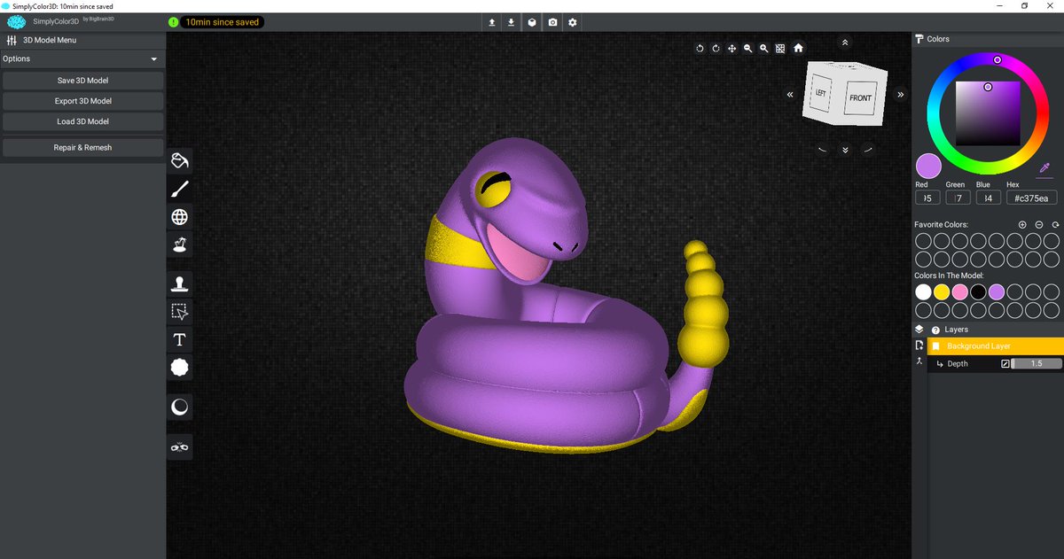 Do you want to try a new painting application for your 3D Models?  Try out SimplyColor3D today!  $49.99 USD Immediate Download with a 14 day money back guarantee if you are not happy! bigbrain3d.com/product/simply… #3DPrinting #multicolor