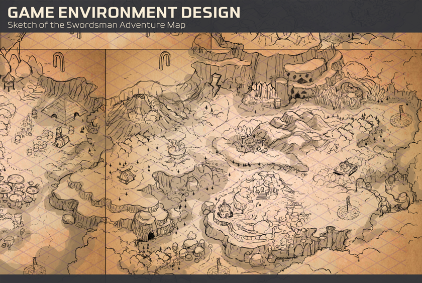 Swordsmannft's tweet photo. This sketch reveals a fraction of the sprawling world you'll soon explore. 

Endless possibilities✅
Mysterious landscapes to explore ✅
Ancient quests to uncover ✅
Hidden treasures to discover ✅
Forgotten secrets to unravel✅️

#Swordsman #gamedev #AdventureMap https://t.co/gMvqtfM77Z