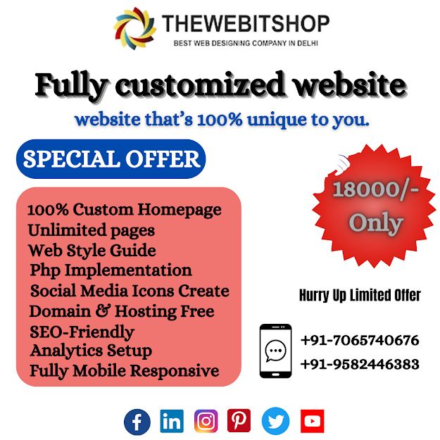 TheWebITShop's tweet image. 👉 Special Offer💥: Fully Customized Website
💰 INR 17,999 Only/-
📞 +91-7065740676/9582446383
.
#FullyCustomizedWebsite #CustomizedWebsite
#website  #ads #webdesign #digitalmarketing #WebsiteDesign
.
#thewebitshop
📧 support@thewebitshop.com
🌐 thewebitshop.com