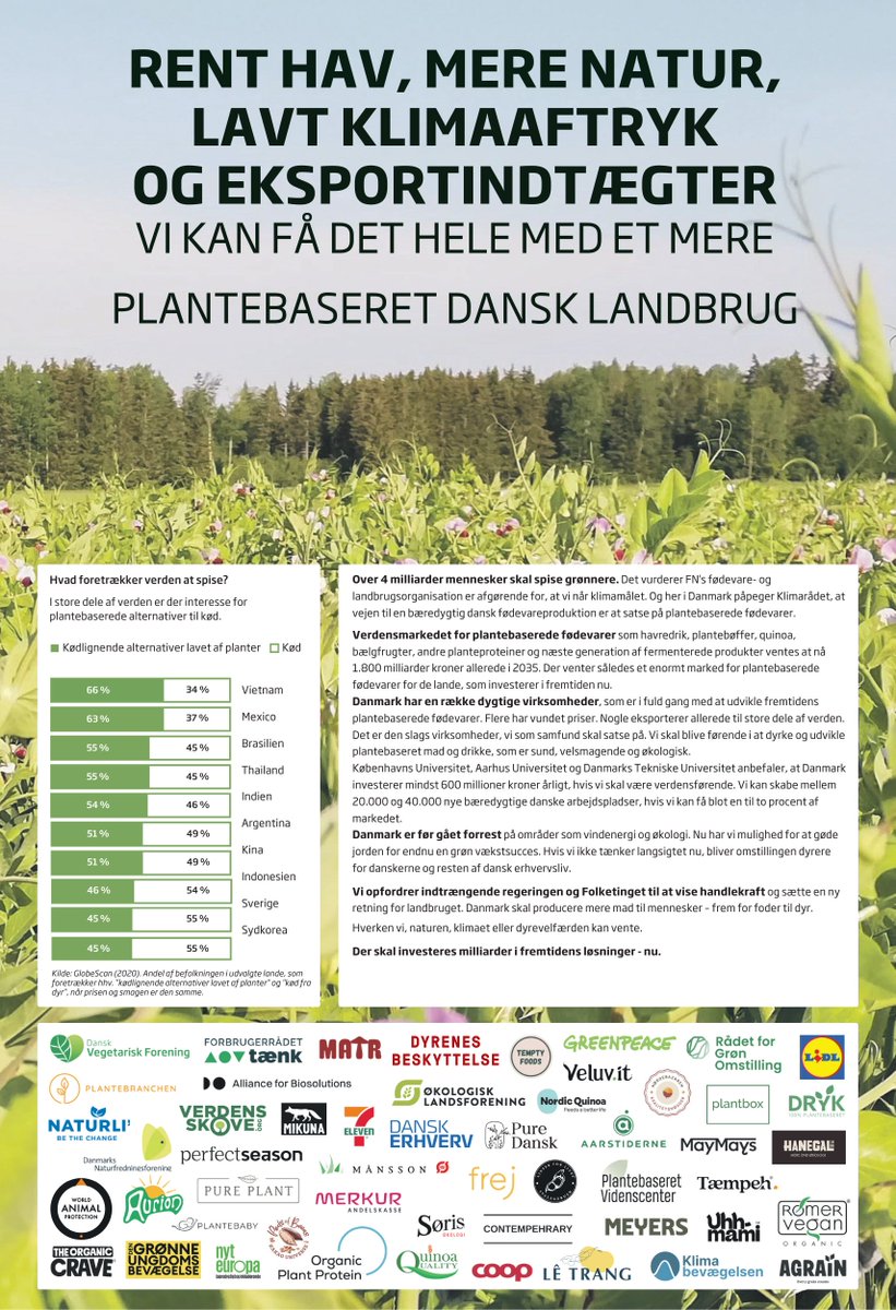 Vi har – sammen med over 50 andre aktører – følgende budskab i en lang række store danske aviser i dag. Vi kan få både renere havmiljø, mere natur og en bid af et stort globalt marked – men omstillingen skal ske nu.

#dkpol #dkgreen