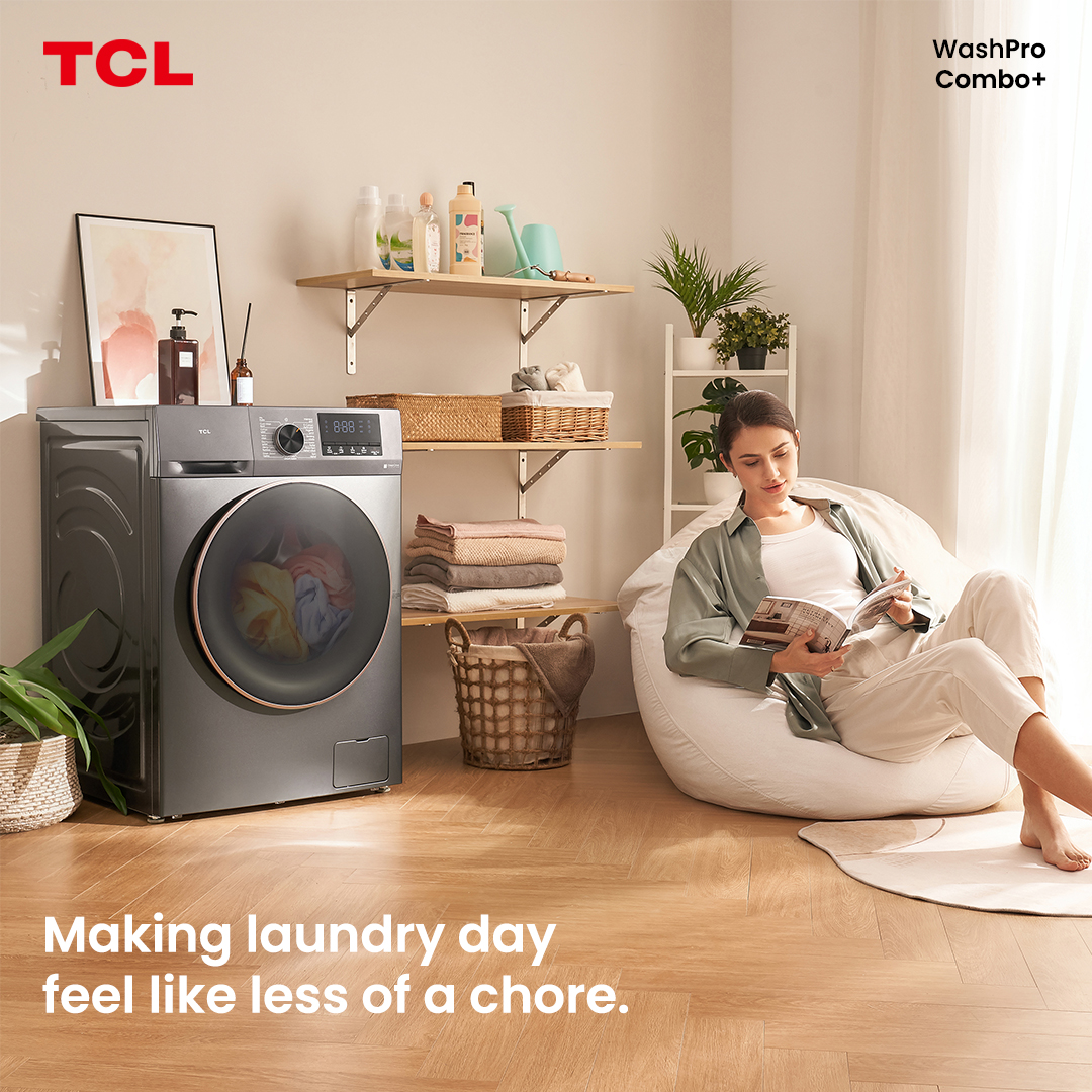 TCLPH's tweet photo. Busy days call for smart solutions, and the TCL WashPro C20 delivers just that. With its advanced washing cycles and sleek design, this washing machine brings both efficiency and elegance to your home, making laundry day feel like less of a chore.

#TCLWashPro #TCLComboPlus https://t.co/5vkXcWzvJN