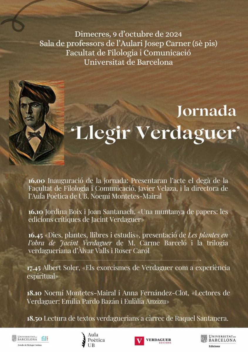 9/10. Jornada 'Llegir Verdaguer'.