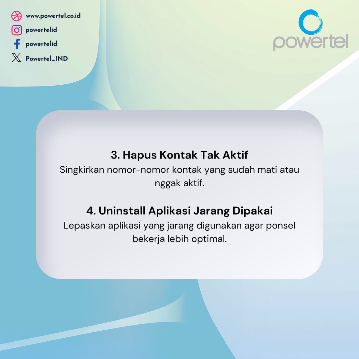 Powertel_IND's tweet image. 6 Cara Efektif Digital Decluttering di Smartphone untuk Mengosongkan Memori
#DigitalDecluttering #SmartphoneTips #BersihkanPonsel #DeclutterSmartphone #TipsDecluttering #AturFilePonsel #PerformaPonsel #BersihkanMemori #RuangLebihLega #SmartphoneLebihCepat #powertelid