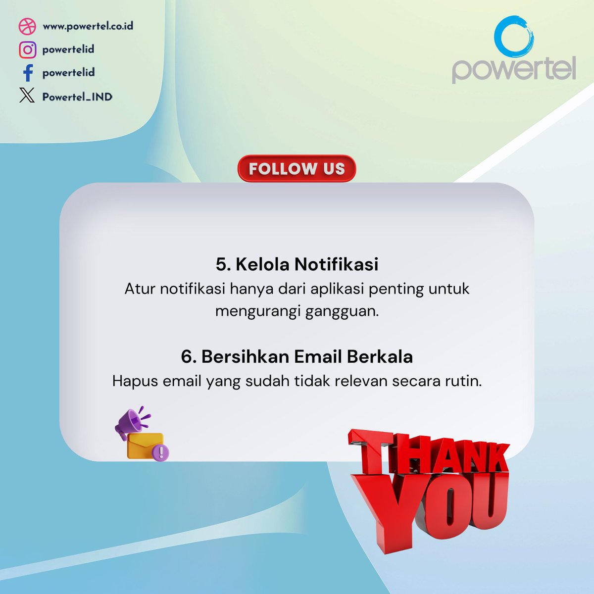 Powertel_IND's tweet image. 6 Cara Efektif Digital Decluttering di Smartphone untuk Mengosongkan Memori
#DigitalDecluttering #SmartphoneTips #BersihkanPonsel #DeclutterSmartphone #TipsDecluttering #AturFilePonsel #PerformaPonsel #BersihkanMemori #RuangLebihLega #SmartphoneLebihCepat #powertelid