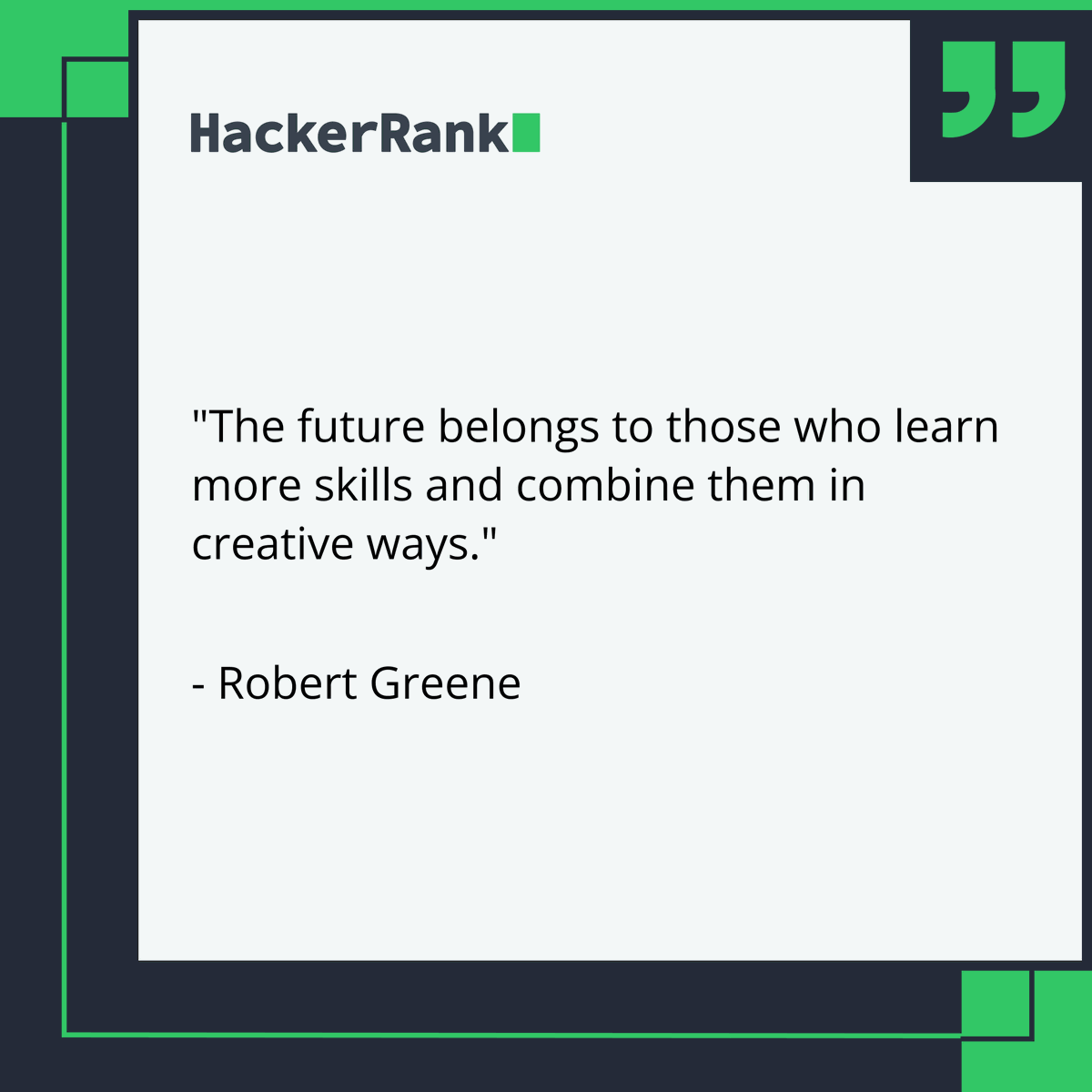 hackerrank's tweet photo. Skills Over Pedigree 💪🏼 https://t.co/skNDqJT3SN
