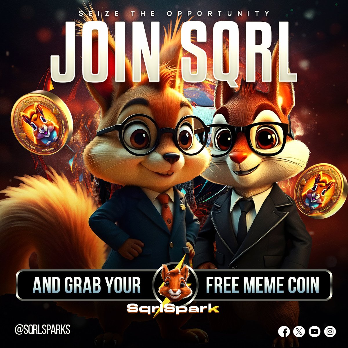SqrlsPark's tweet photo. π SQRL is launching soon!
π Join us and claim your FREE meme coin! Donβt miss out on this exclusive opportunity! π
https://t.co/5Pyvodp6vB
#SQRL #FreeMemeCoin #CryptoLaunch https://t.co/zy0vPF6WpD