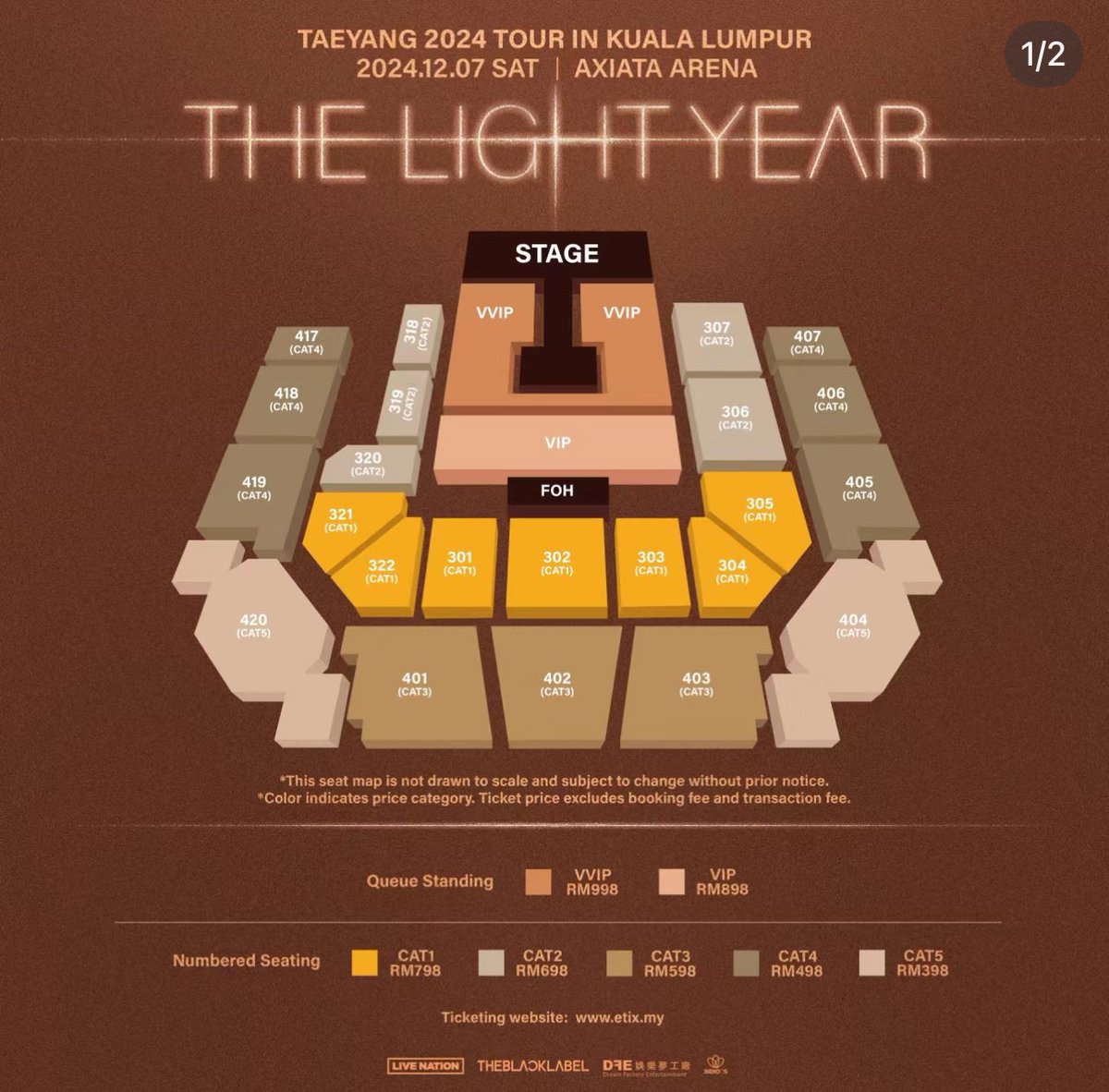 (6/10)
Taeyang in Kuala Lumpur 🇲🇾

GIVEAWAY -  2 seated tickets  🎫 

To enter:
1.  Follow <a href="/EVENMORE_TICKET/">EVENMORE_TICKET</a> 
2. Like and retweet this post 

Winner will be randomly selected by twitterpicker.com and will announce on 13 November. 📝

#TAEYANGINKL