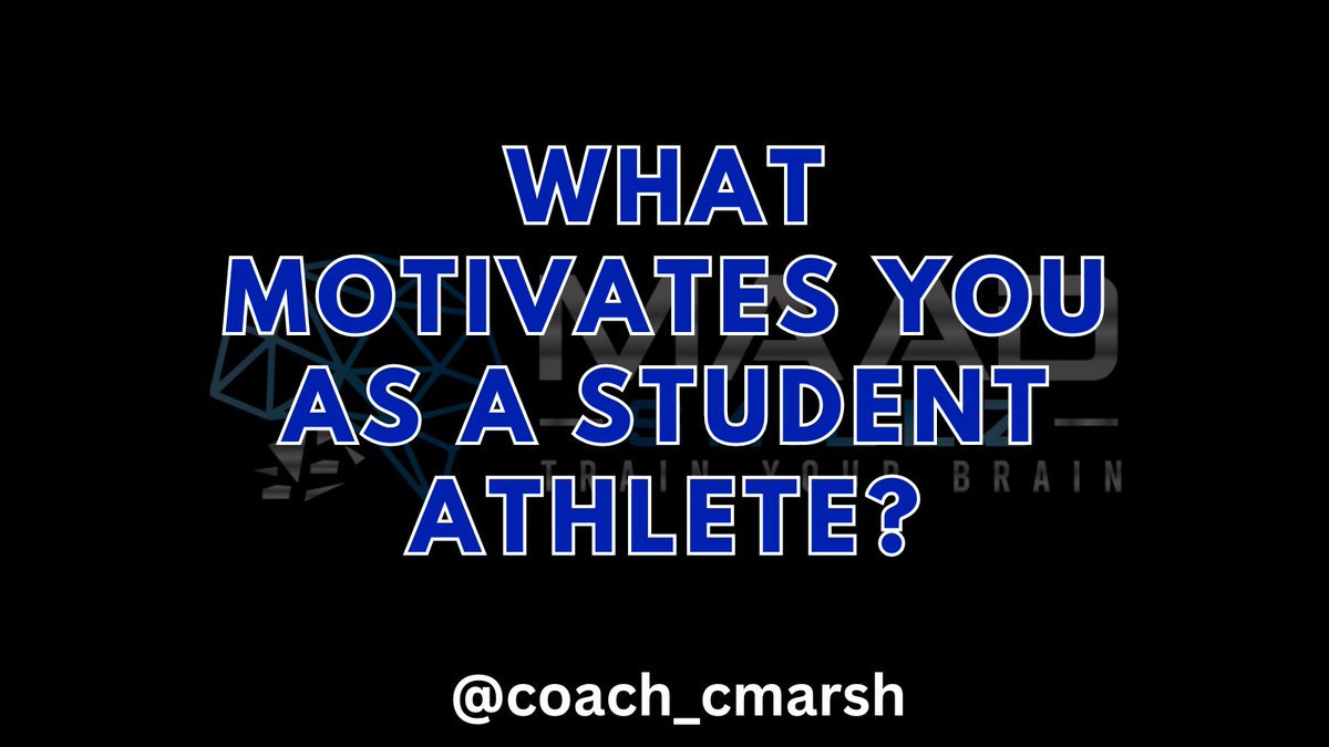 Coach_Cmarsh's tweet photo. I want to hear from all of you student athletes and even former student athletes. What motivates you to work hard, push past limits, overcome adversity, or give it your all?

#athletes #Motivation #sports https://t.co/4HNAQgDLvr