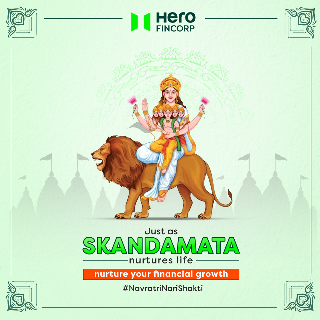 HeroFinCorpLtd's tweet photo. Skandamata nurtures growth. Hero FinCorp helps you care for your financial dreams, guiding them to flourish and succeed.
#HeroFinCorp #Skandamata #Day5 #NavratriNariShakti #FinancialGrowth #NurturingLife https://t.co/tqFjcx5CYa