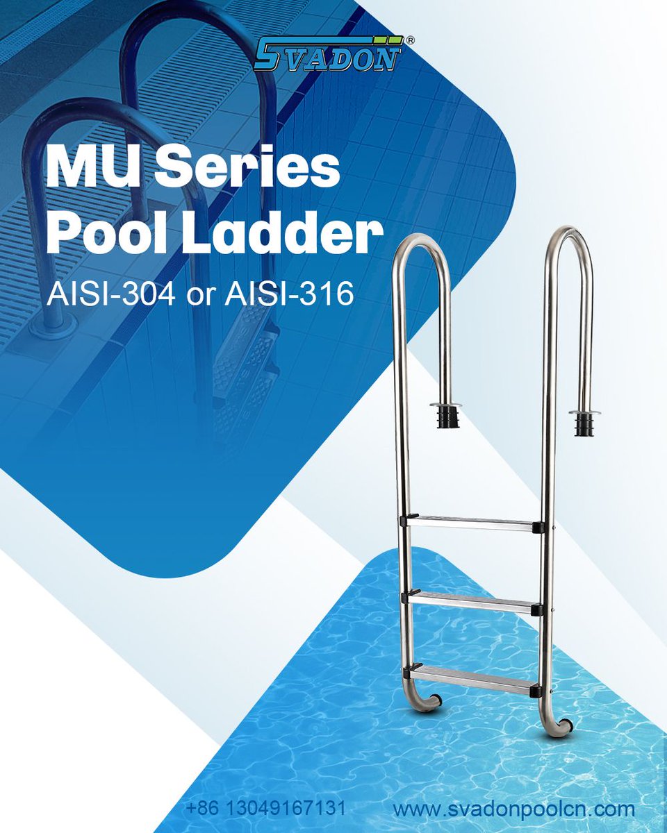 JoeyLeu64188999's tweet image. Svadon MU Series Ladder
Material: AISI-304 or AISI-316
Pipe size: Φ42mm
Thickness: 1.0/1.2/1.5mm
Ladder step: 2-5 steps
Installation: Anchor type/Flange type 

#swimmingpoolladder #piscinaladder #ss304poolladder #poolladderandhandrail #svadon