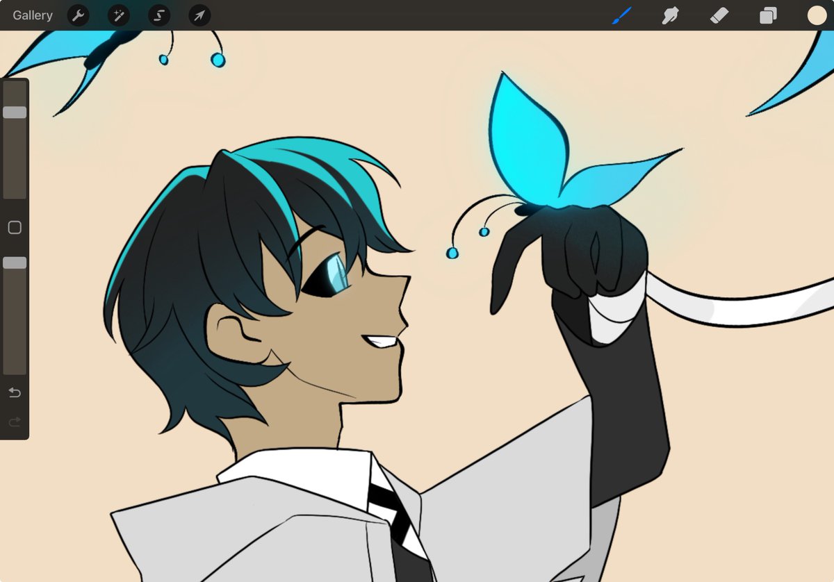 Y’all here’s a wip for a cute little James art I’m doing!! 🦋💙✨

THERES GONNA BE MAGIC BUTTERFLIESS~