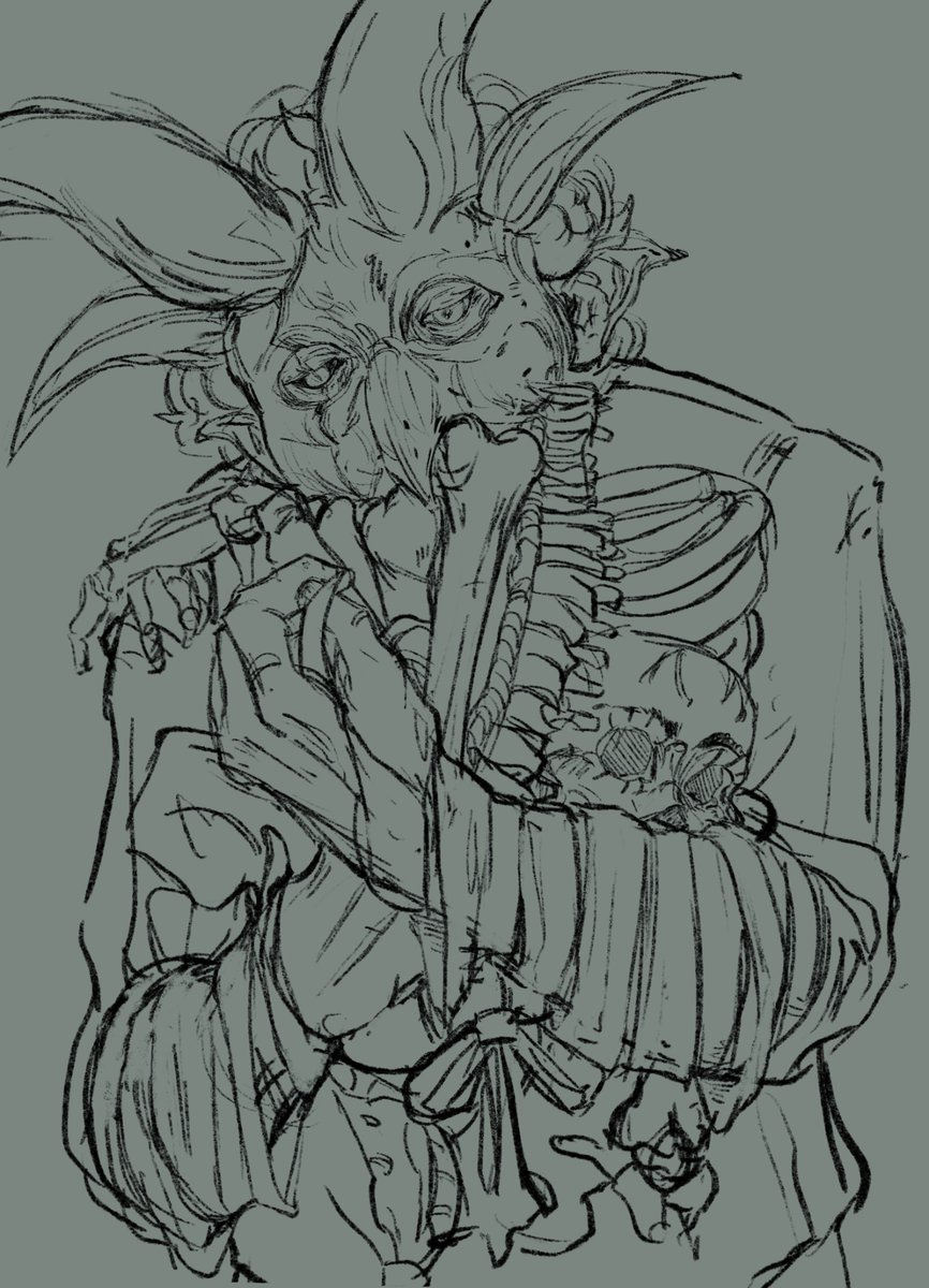 TriangleInAHat's tweet photo. What a pretty Bouquet. 

#mabsdrawlloweenclub #AuntieEthel #Necromancer #bg3art https://t.co/UqoIHhEBup