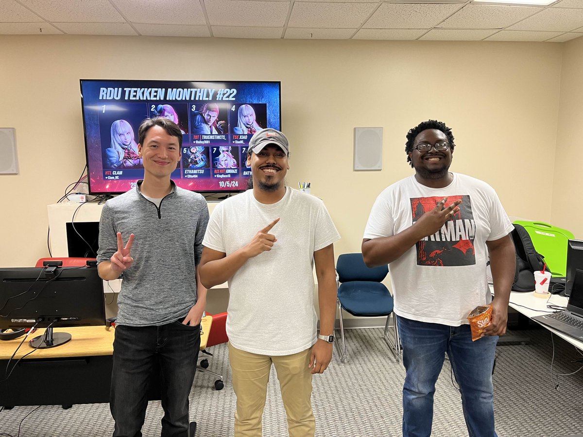 rdutekken's tweet photo. 🎃 RDU Tekken Monthly #22 🎃

Huge thanks to our players and spectators! We’re proud to donate 100% of the venue fees to the NC Disaster Relief Fund. Your support helped those in need! 💙

Until next time! 🫡

🥇 ClamNC (@Clam_NC)

🥈 Smitty

🥉 TOT | Trueinstincts_ (@OlaDay3661) https://t.co/tKtq8jq7VB
