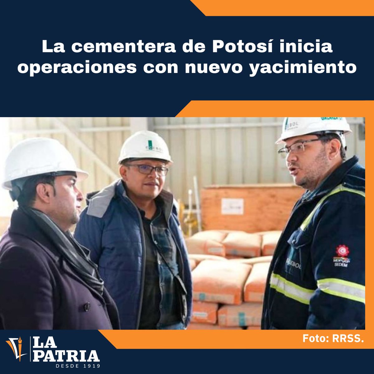 LaPatriaDigital's tweet image. La cementera de Potosí comienza a operar con materia prima del yacimiento Turucaya. Un gran paso para fortalecer nuestra industria local tras la nueva ley aprobada. Más información en nuestra biografía. nota.bo/RFSptn

#CementoPotosí #Ecebol
