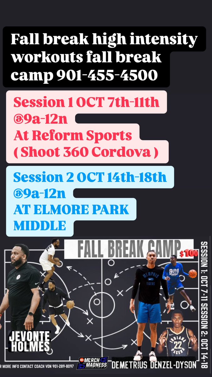 Fall break high intensity workout camps
