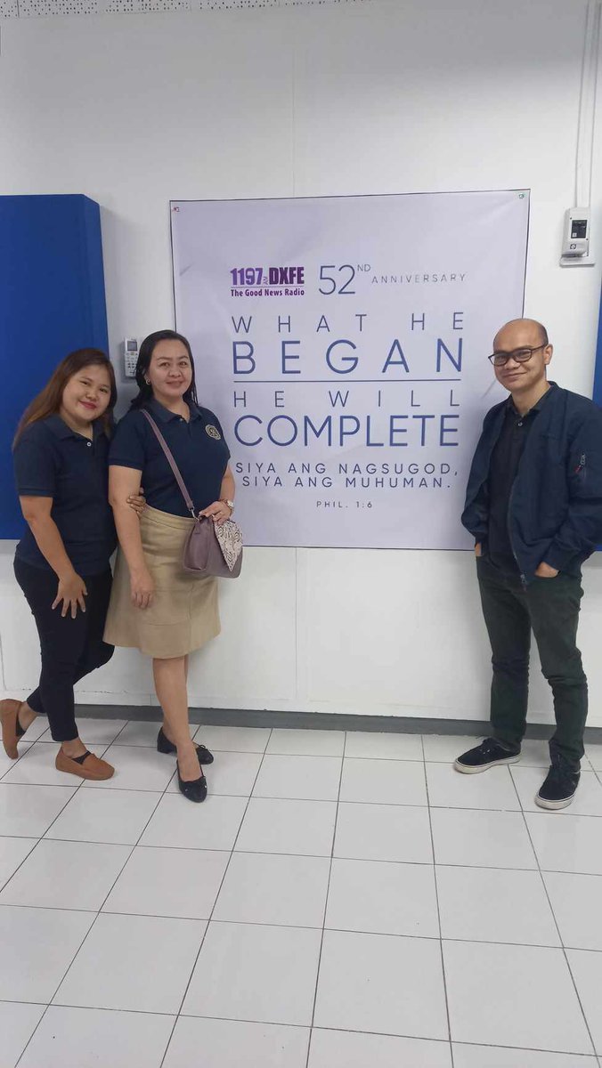 DXFE1197's tweet photo. Oras Na Pilipinas Guest:
Ms. Rosevic Joey Jayme RSW
OIC-SWOD
Ms Marimar Abataya, RSW
Senior Citizen Focal Person
Social Welfare Operation Division (SWOD)

Topic: Update of Annual Subsidy
Anchored by: Kuya Ton Mantalaba https://t.co/GJUofCTXDf