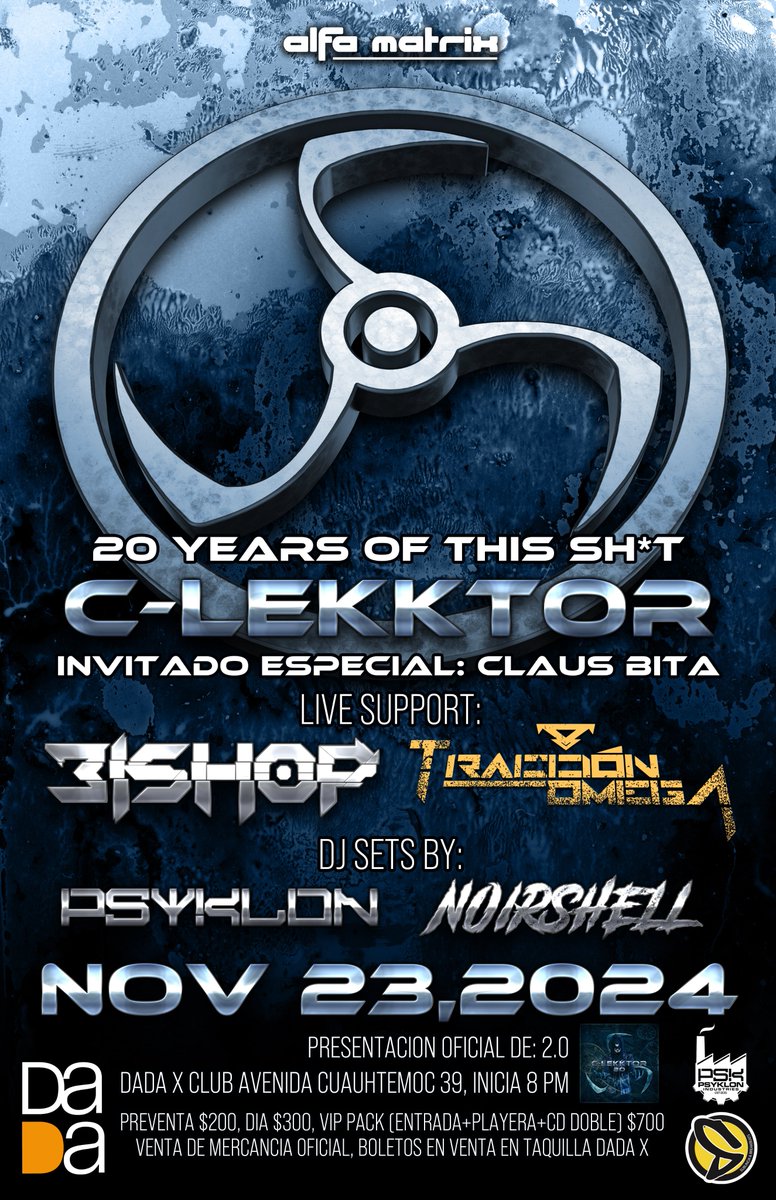 markko_clekktor's tweet photo. CANIJOS !!!! Nos vemos el Sábado 23 de noviembre en DADA X 
PRESENTACION "2.0"
ÚNICO SHOW EN ESTE 2024 junto a grandes artistas,, ahi nos vemos ;)
https://t.co/AGP4pAhbOo https://t.co/UyXigt6KqA