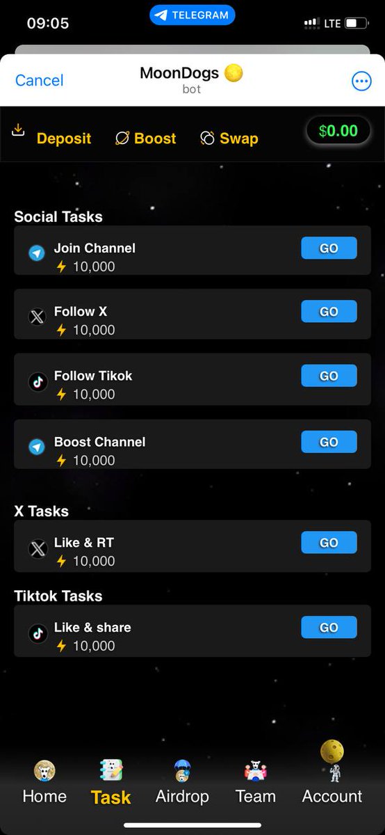 M_TrungCK's tweet image. 🔥 Kèo mới ra vô nhanh tốc độ đào còn cao . Check Tuổi Telegram, #MOONDOGS meme coin mới ra mắt 🎁🎁
✅  Dự án siêu khủng không thể bỏ qua 💪💪
✅ Sau 24h Claim một lần nhé ( Quá nhàn)
✅  Link tham gia : t.me/moondogsbot?st…

Mình sẽ cập nhật thêm thông tin