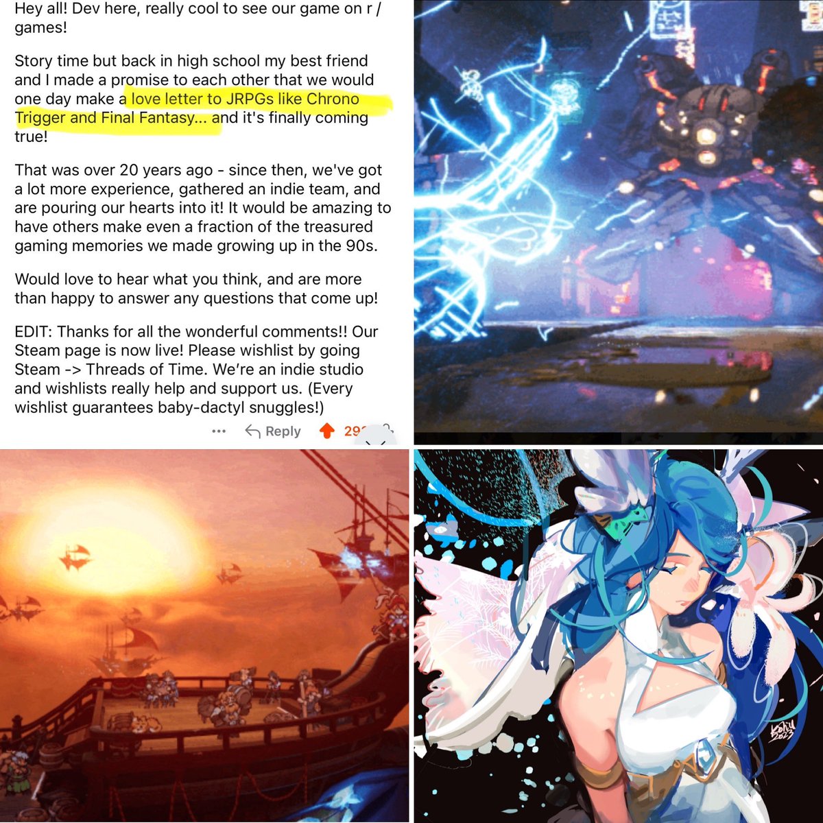 ViviTheGrey's tweet image. RPG fans why isn’t there more BUZZ about this game!?

#ThreadsOfTime