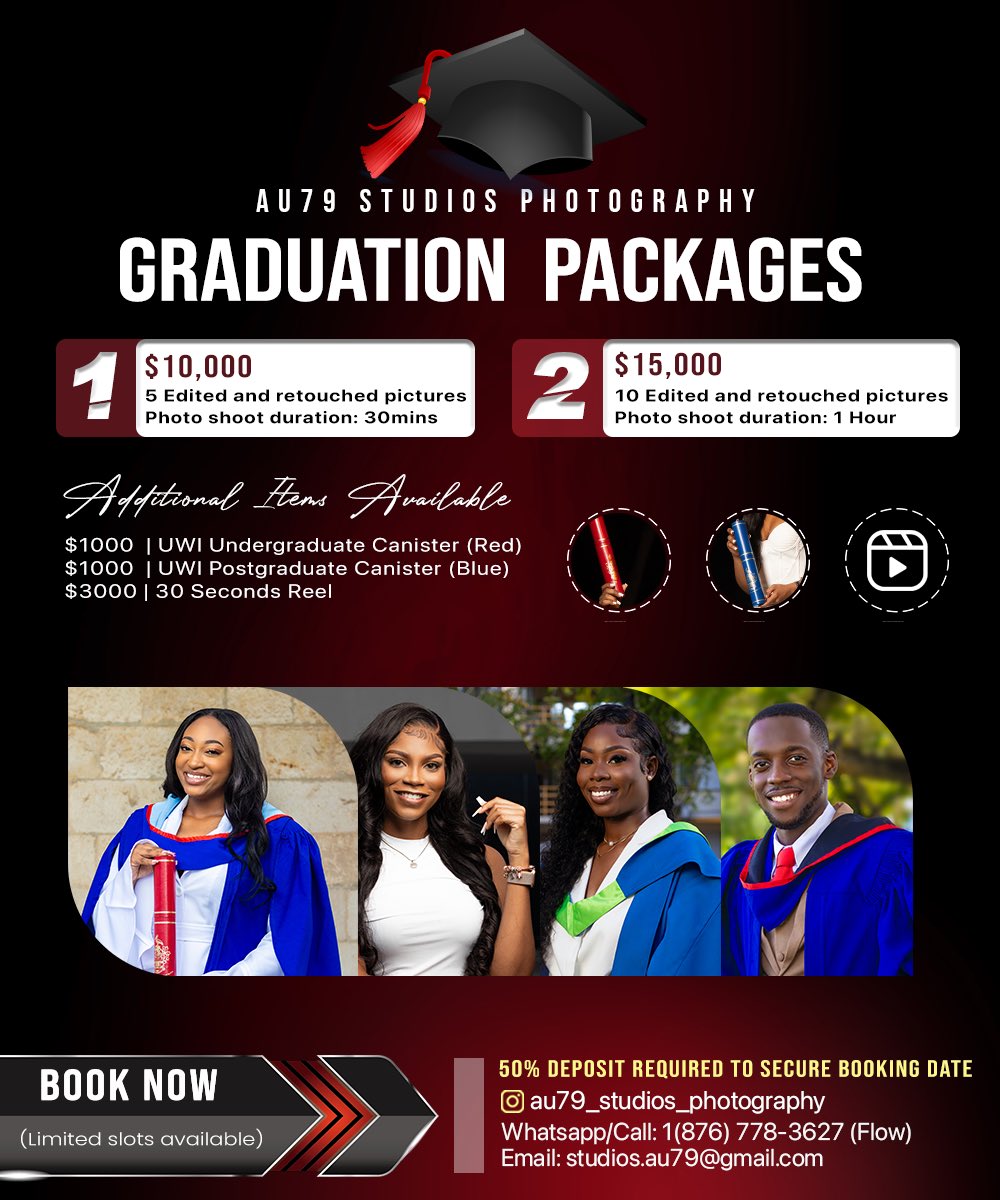 layne_michael79's tweet photo. 📸 You’ve worked hard, now let us capture your triumph!
AU79 STUDIOS offers graduation photo packages that bring out your best moments. It’s more than just a photo, it’s your story.
Let’s make it unforgettable, book your session now!
#GradPhotos
#AU79Studios https://t.co/W5LuKiN4qq