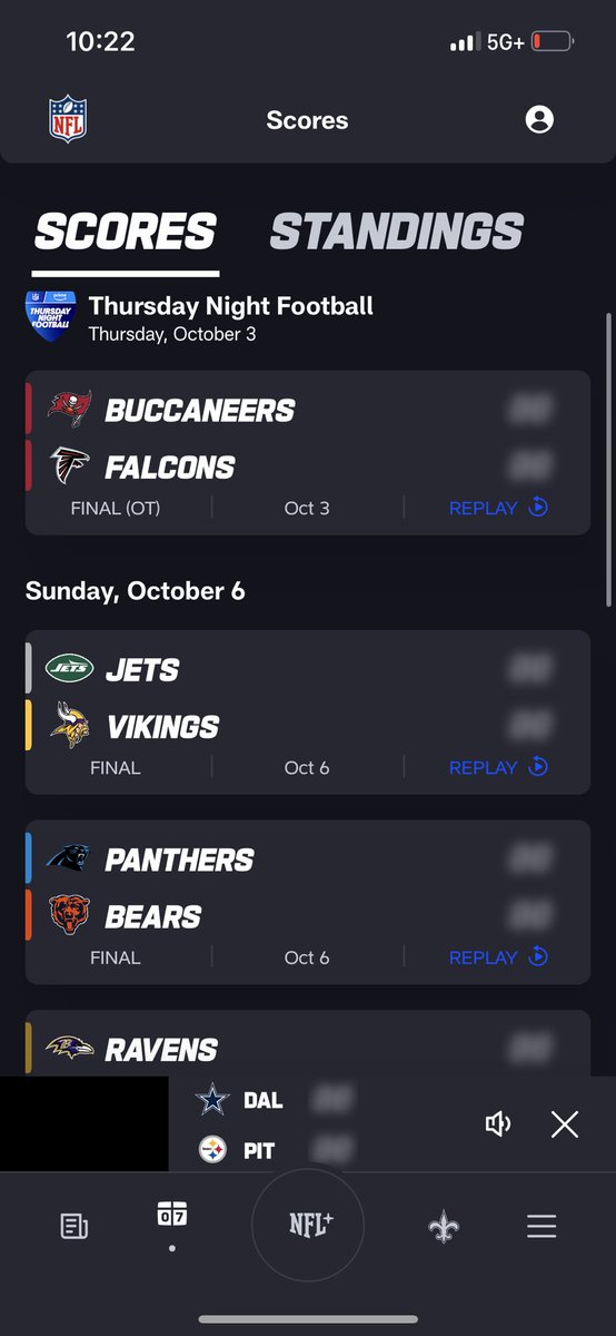 camth3don's tweet photo. @NFL why are the scores blurred out when I pay for NFL+? https://t.co/FpUgE9ePYT