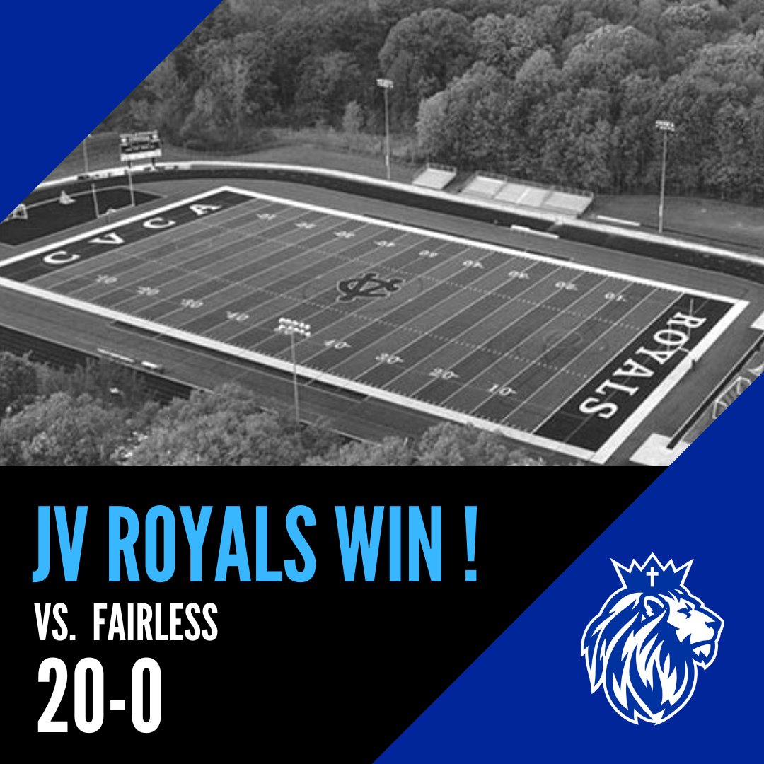 coachnickcook's tweet photo. Congratulations to our JV ROYALS on the win over FAIRLESS on Saturday!
#FASTBREAKFootball💥
#BLUECOLLARBoys🔩
#GRIT🧰
#WTO https://t.co/etFLpP036o