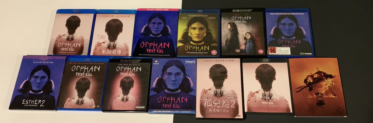 JackieDynamite's tweet image. My lucky 13 editions of Orphan: First Kill! It’s been such a special journey with this movie and I have so much love for it and those who made it. Thank you, and I love you all! ❤️👧🏻🔪🩸

#IsabelleFuhrman #Orphan #OrphanFirstKill #Esther #エスター  #OrphanMovie #EstherFirstKill