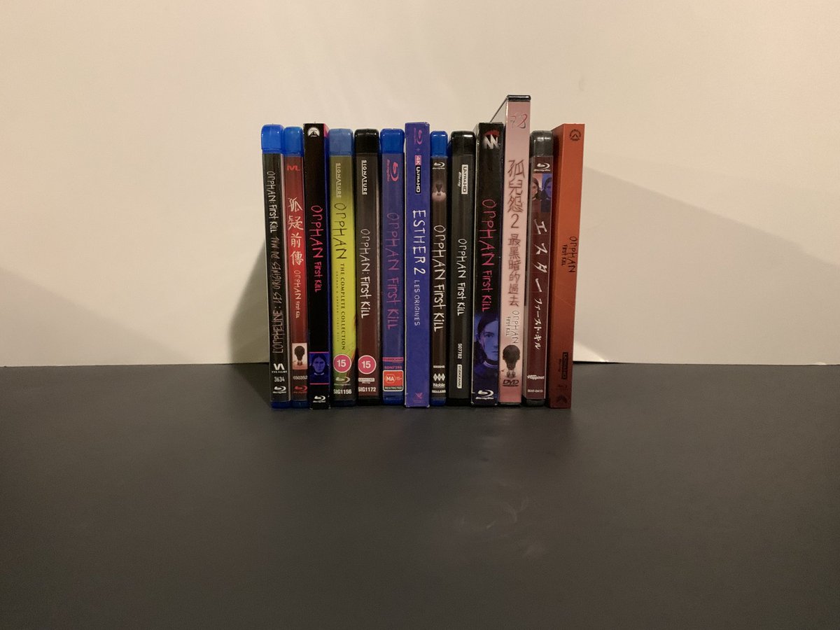 JackieDynamite's tweet image. My lucky 13 editions of Orphan: First Kill! It’s been such a special journey with this movie and I have so much love for it and those who made it. Thank you, and I love you all! ❤️👧🏻🔪🩸

#IsabelleFuhrman #Orphan #OrphanFirstKill #Esther #エスター  #OrphanMovie #EstherFirstKill