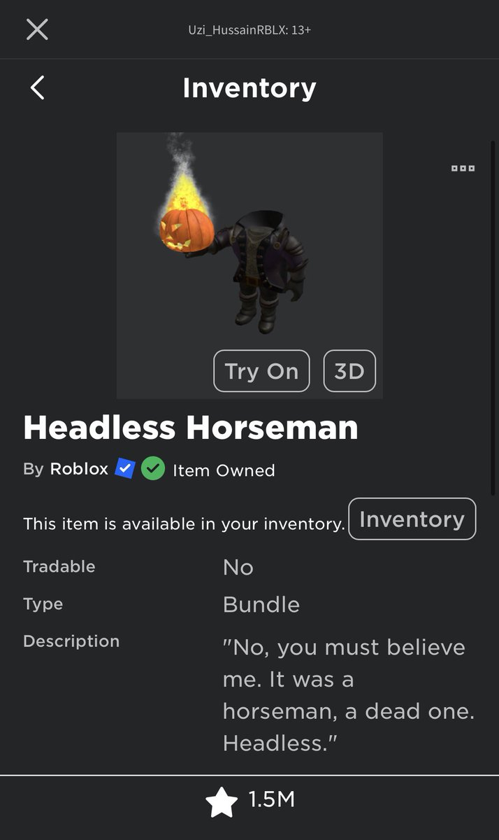 2ND ROUND OF HEADLESS HORSEMAN GIVEAWAY! 😍🙌

To enter just : 
Like and Retweet this tweet! 

i’ll be purchasing more than one gamepass, THANK YOU ROBLOX FOR THIS OPPORTUNITY ❤️