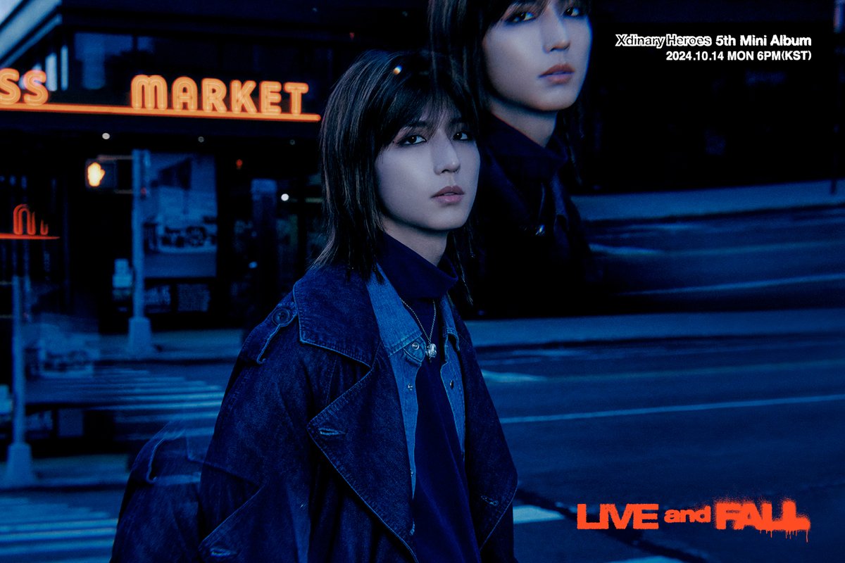 Xdinary Heroes(엑스디너리 히어로즈)
5th Mini Album <LIVE and FALL>
Concept Photo

#JunHan #준한

2024.10.14 (MON) 6PM (KST) Release
🌌TITLE "Night before the end"

#XdinaryHeroes #엑스디너리히어로즈
#LIVE_and_FALL
#WE_ARE_ALL_HEROES